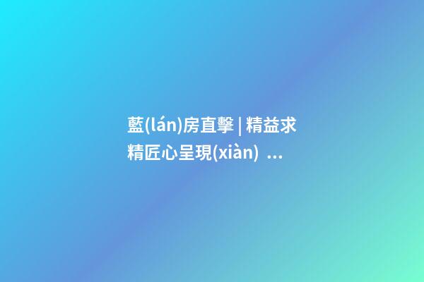 藍(lán)房直擊 | 精益求精匠心呈現(xiàn)，金麟府交付了一個(gè)圓滿答卷